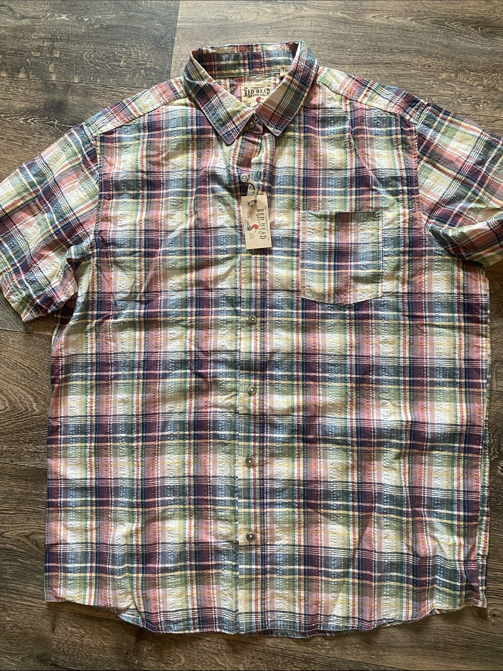 RedHead Multicolor Plaid Short-Sleeve Button-Down Shirt